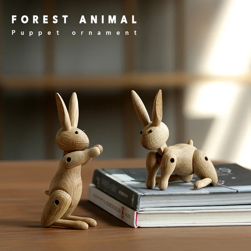 The Danish rabbit puppet puppet Nordic wood Home Furnishing ornaments wholesale custom Soft decorations sample room wooden decor-in Figurines & Miniatures from Home & Garden on Aliexpress.com | Alibaba Group