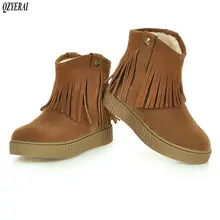 QZYERAI New arrival winter plush warm snow boots women boots ankle tassel snow boots warm women shoes size 34-43 цена QZYERAI New arrival winter plush warm snow boots women boots ankle tassel snow boots warm women shoes size 34-43 цены онлайн