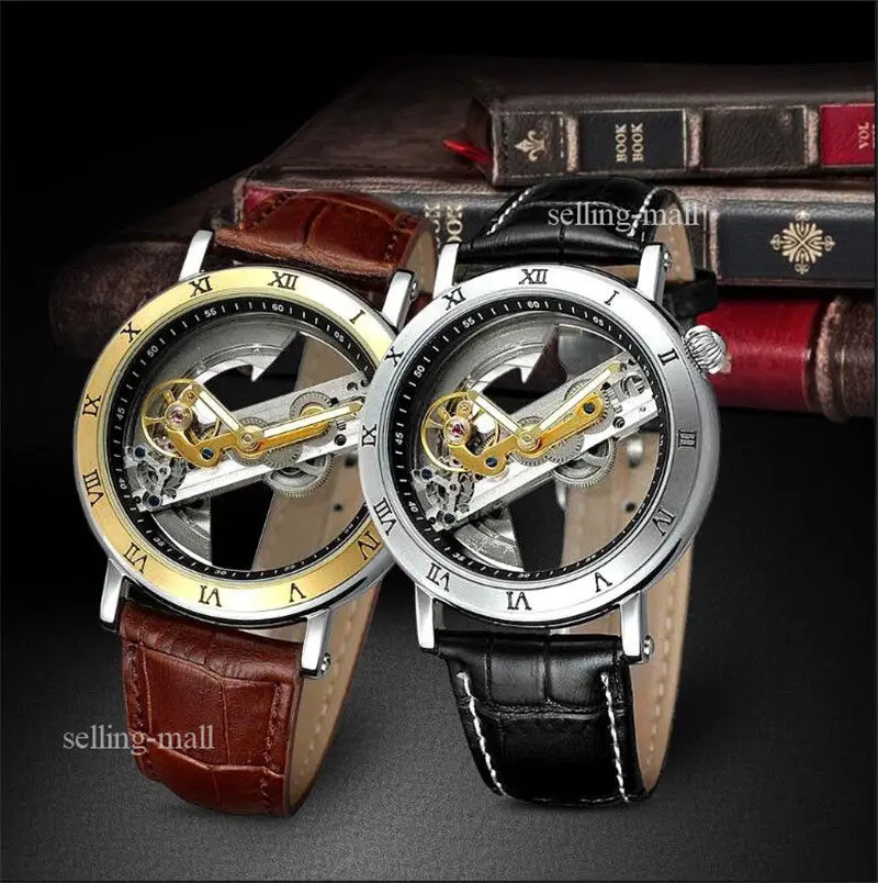 

Men's Grant Automatic Skeleton Dial Stainless Steel Leather Watch