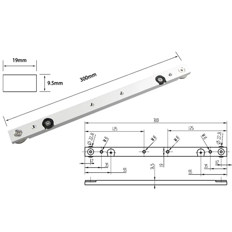 300/450/650 мм алюминиевый сплав Т-образная слот ползунок Таблица Пилы митры стержень деревообрабатывающий инструмент «сделай сам»