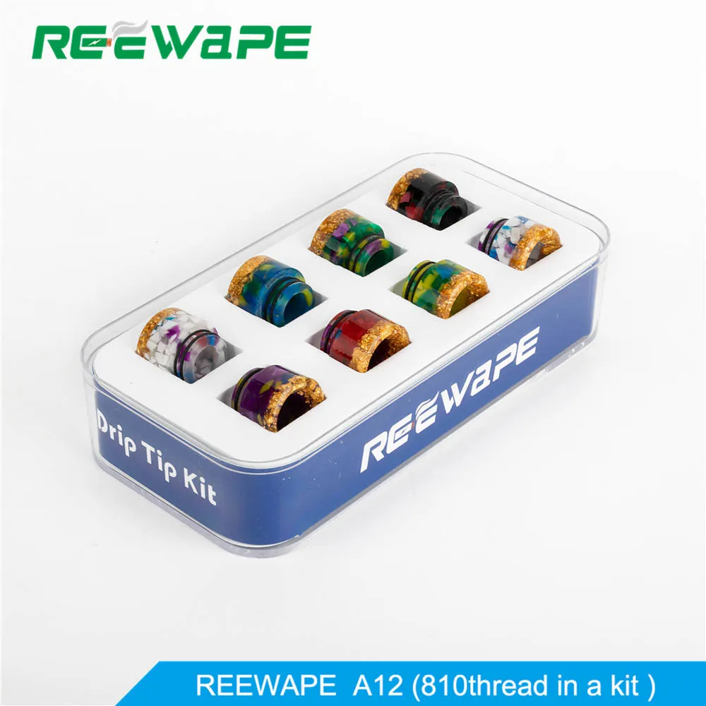 Reewape 810 потека A17 комплект Смола мундштук для TFV8 RDA zeus емкость RTA атомайзера электронной сигареты жидкости Mod Vape аксессуары