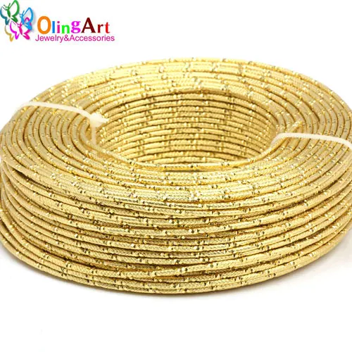 OLINGART 5M/lot 2.0mm Strip Pattern Aluminum wire gold soft craft versatile metal wire necklace DIY Handmade jewelry making CT 2mm Gold 5M