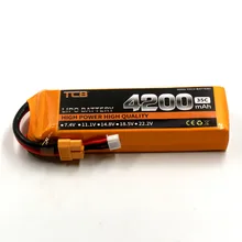 TCB RC lipo battery 11.1v 4200mAh 35C 3s high-rate cell for rc model airplane aircrft car boat li-poly batteria akku