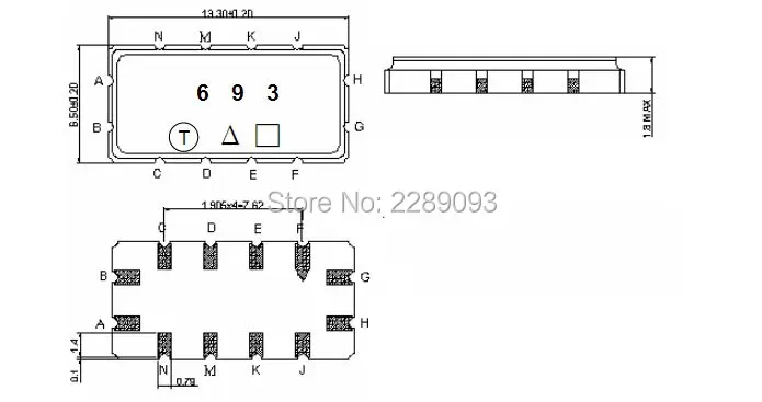 

Free Shipping! NEW Original TB0693A TB 0693A TB0693 693 SAW Filter 70MHz 0.8MHz BW (SMD 13.3*6.5 mm)