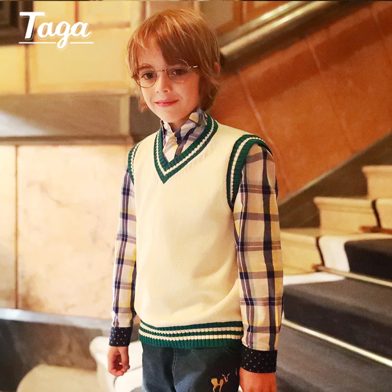 TAGA 2017 Toddler Kids Waistcoat Spring Autumn Baby Boy England College