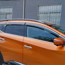 Exterior Window Visor Vent Rain Sun Shield Guard Shade Deflectors 4pcs For Nissan Murano 2015-2018 car styling accessories