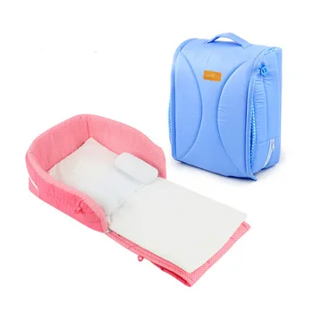 

Portable Crib Baby Pressure-proof Bed Foldable Portable Travel Kids Furniture Toddler Bed