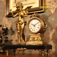 BRESH high-end luxury full copper copper watch clock clock French fireplace decoration and Cupid