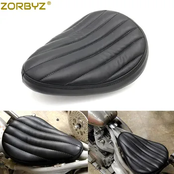 

ZORBYZ Black Leather Tuck Roll SOLO Driver Seat For Harley Chopper Bobber Custom SX650