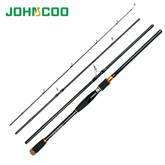 US $22.63 2.1 2.4 2.7m Lure Rod 4 Section Carbon Spinning Fishing Rod Travel Rod Casting Fishing Pole Vava De