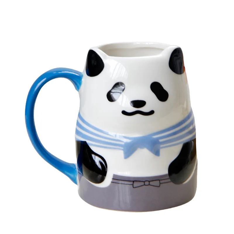 Керамические кофейные кружки 400 мл японская 3D панда Мультяшные Kawaii экологически
