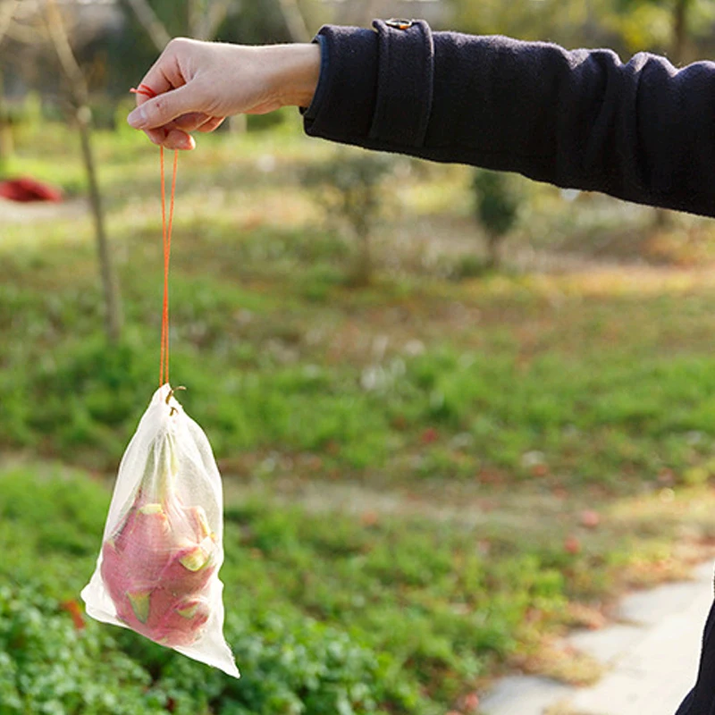

10Pcs/Lot Plants Fruit Protection Bag Garden Anti Bird Drawstring Net Bag Agriculture Pest Fruit Tree Mosquitoes Prevent Tool
