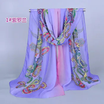 

Big cashew ladies nice printe cashew flower scarf/shawls super chiffon silk long winter accessories hijab wrap scarves XQ099