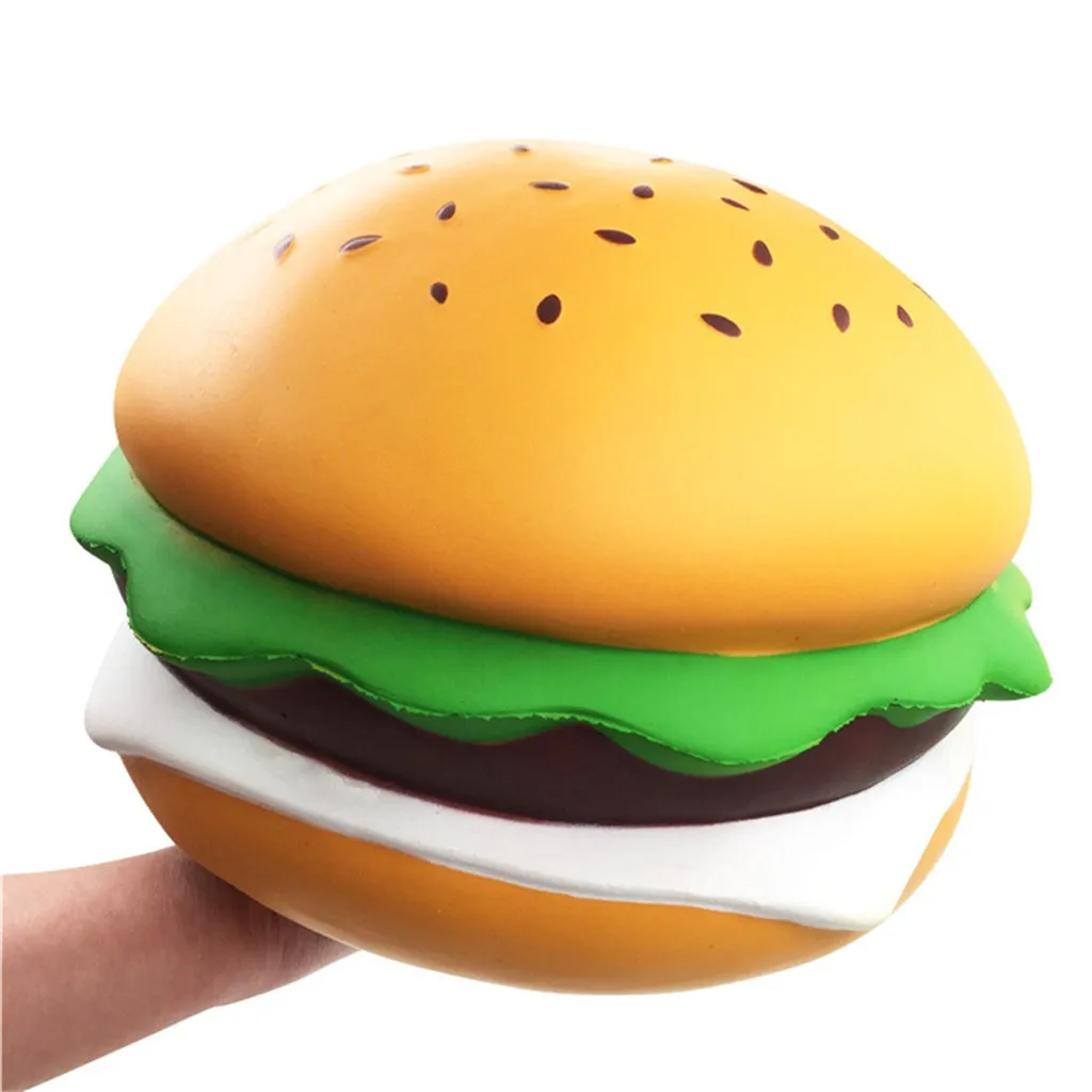 Kawaii Squishies Jumbo кунжутный гамбургер медленно Восстанавливающий форму крем