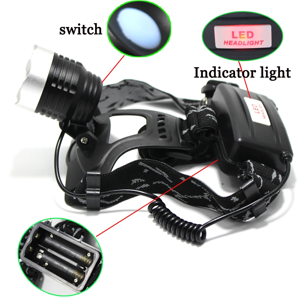 5000lm CREE XM-L T6 светодиодный налобный фонарь Перезаряжаемые головной светильник головная лампа светильник вспышки светильник фонарь+ 18650 Батарея+ Автомобильное USB AC EU/US/AU/UK Зарядное устройство