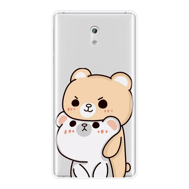 ТПУ Забавный мультяшный Kawaii сердце Милая кошка девушка телефонный чехол для Nokia X6