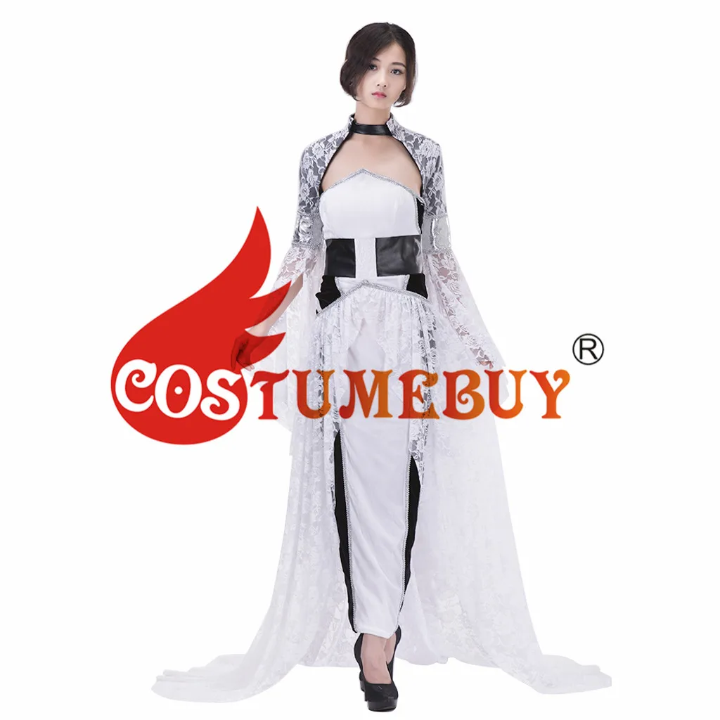 CostumeBuy игра FF XV Lunafreya Nox Fleuret платье косплей костюмы Kingsglaive FF15 женский сексуальный костюм платье L920