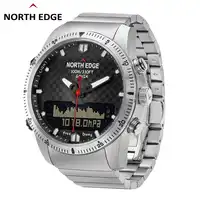 Men Watches Diving NORTH EDGE Wristwatches Sports 10Bars Waterproof Stainless Steel Clock relogio masculino Compass Watch Mens