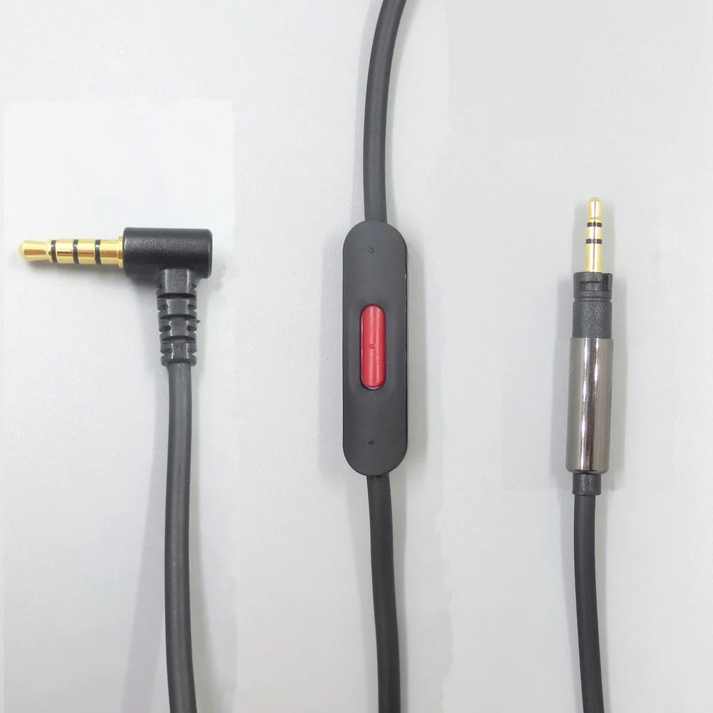 Кабель ZSFS hi-ofc 3,5 мм-2,5 мм для наушников Sennheiser Momentum 1,0 2,0 Модернизированный аудио кабель шнуры для iPhone - Цвет: black with mic