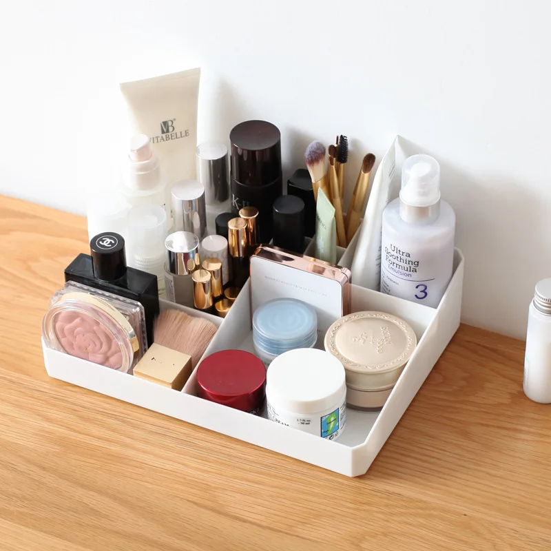 

Multifunction Cosmetic Storage Box Plastic Makeup Display Case Desk Desktop Organizer Drawer Jewelry Case Brush Lipstick Holder