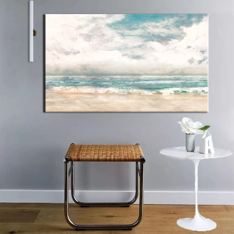 70x100 см-Холст принты на стену искусство-бирюзовый Современный абстрактный пляж серфинга холст настенные художественные принты на холсте для декора гостиной