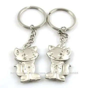 

s6714 Cute Cat Key Chain )Key Ring Cute Pet Alloy Pair Chain