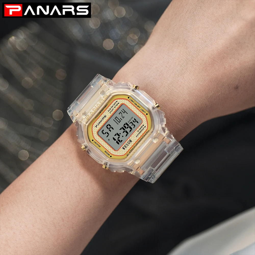

Luxury Women's Rose Gold Watches Plastic Women Fashion LED Digital Clock Chronograph Ladies Electronic Watch Reloj Mujer