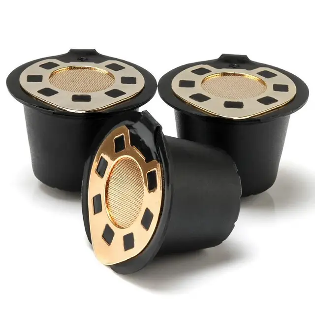 Special Offers Refillable CAPsules Pods Reusable NesprESSo Coffee CAPsule Filters Set Compatible with NesprESSo MAChines Gold