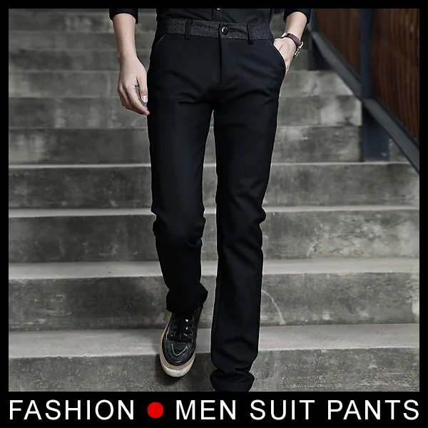 Summer Formal Wedding Men Suit Pants Fashion Slim Fit Casual Brand ...