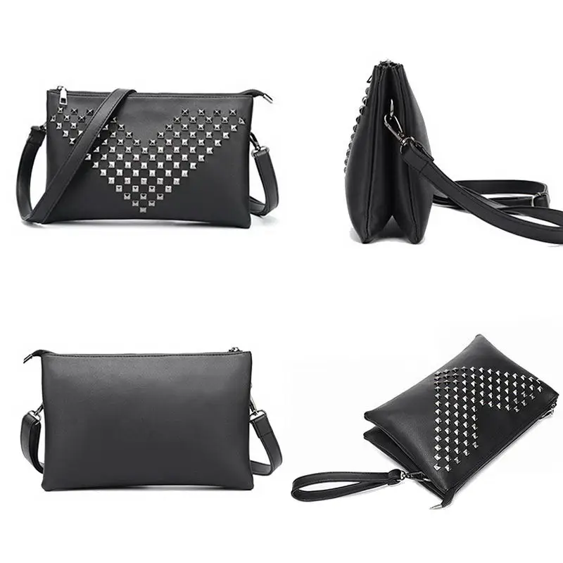 DIINOVIVO الأزياء برشام المرأة حقيبة على الكتف الشرير نمط الجمجمة مخلب الإناث حقيبة يد كاجوال Crossbody حقيبة محفظة بولسا WHDV1049