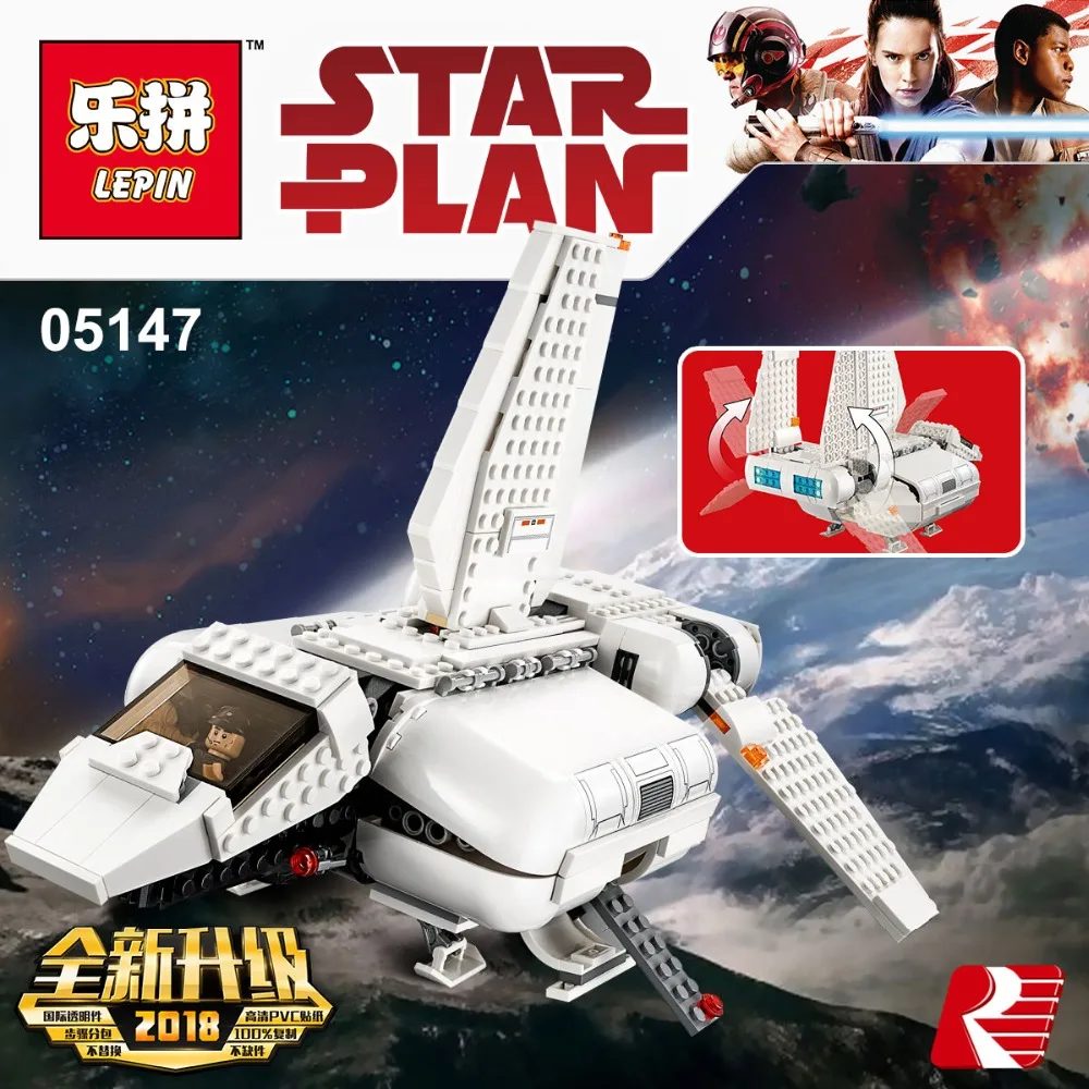 

2018 New Lepin 05147 Star Gifts Wars Imperial Landing Craft Compatible Legoing 75221 Model Building Blocks Toys Funny Christmas