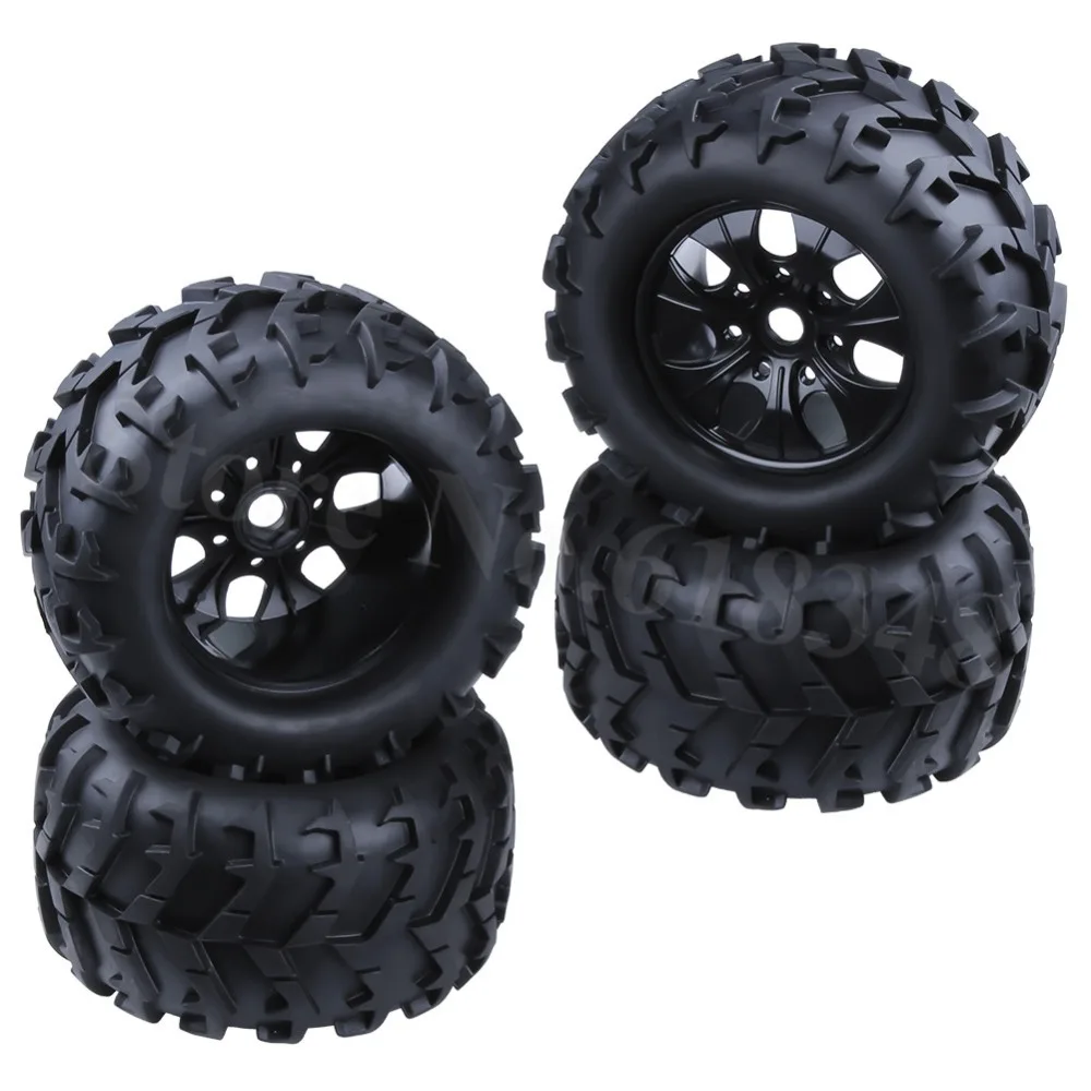 4 шт. резиновые шины 150 мм RC 1/8 Monster Truck Bigfoot и колесные диски 17 Шестигранная втулка