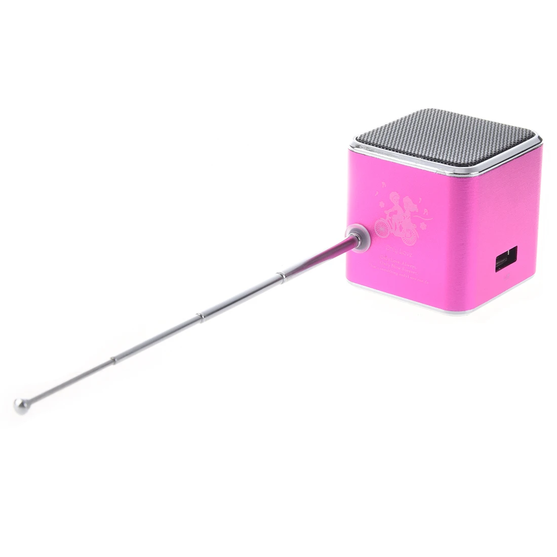 TD V26 портативный мини цифровой динамик с Micro SD / TF USB /FM (розовый)|Комплекты АС| |