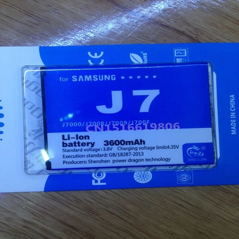 Новинка 2019 DLL 3600mAh EB-BJ700BBC 3.85VDC запасная литий-ионная батарея для Samsung Galaxy