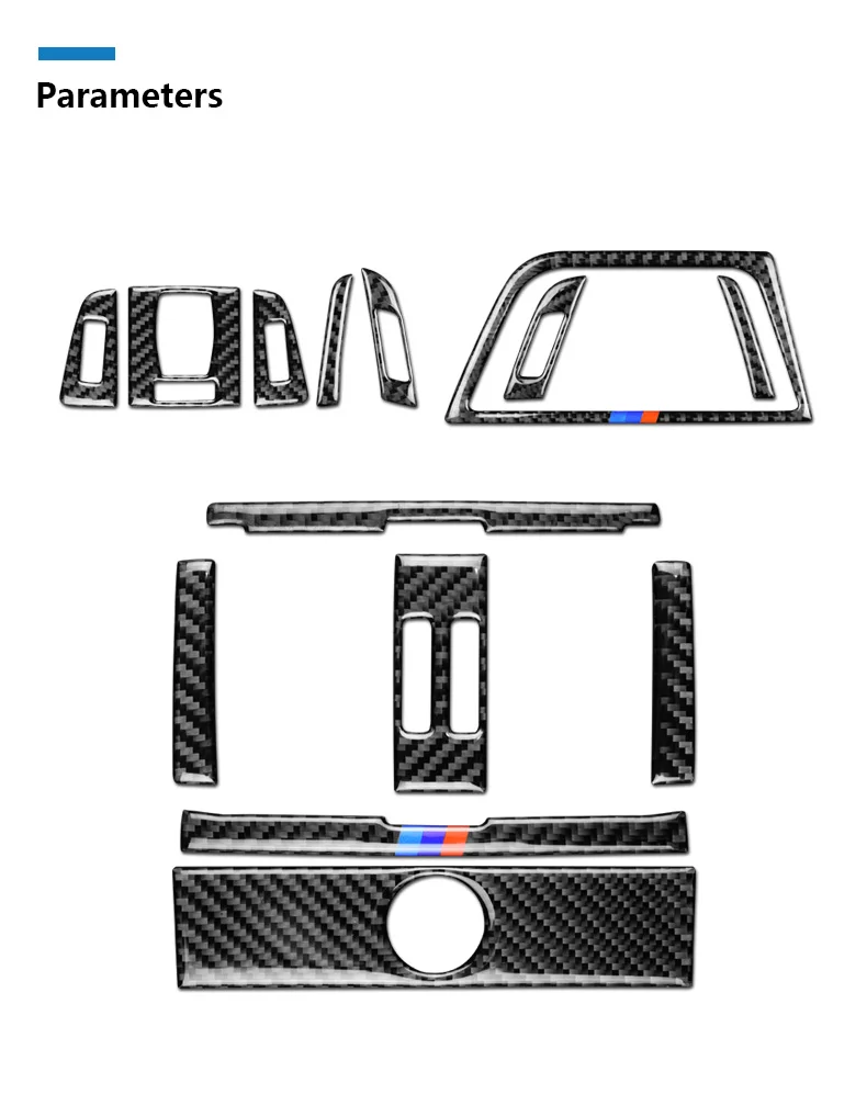 Carbon Fiber Car Center Console Air Outlet Frame Air Conditioning Vent Trim Sticker Styling for BMW F30 F34 Accessories (11)