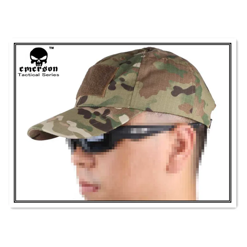 Baseball Cap Camouflage Hat Tactical Hat Multicam EMERSON Baseball Cap Tactical Cap Anti-scrape Grid Fabric camouflage MC EM8560 Hunting Caps