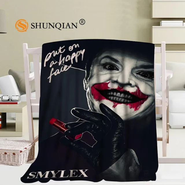 Custom JOKER blanket Flannel Falafel Fabric 56x80inch 50X60inch