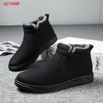 

Fashion Men Low Ankle Men Boots Flat Ankle Winter Autumn Casual Martin Shoes Men With Fur Male Boots Suede Footwears Size 39-44