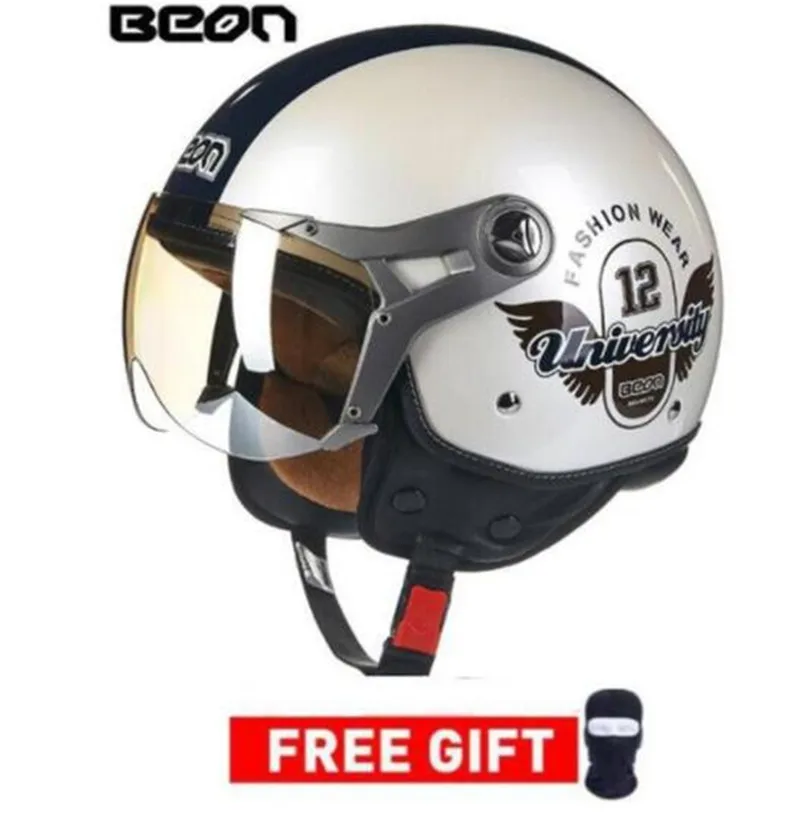

BEON Motorcycle Helmet Chopper 3/4 Open Face Helmet Moto Casque Casco Capacete Motocross Helmet Scooter Motorbike Helmet