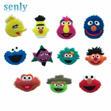 Один 1 шт., для улицы Сезам, ПВХ, для обуви, амулеты, аксессуары для обуви, украшения обуви, пряжки, аксессуары, подходят для браслетов Croc JIBZ