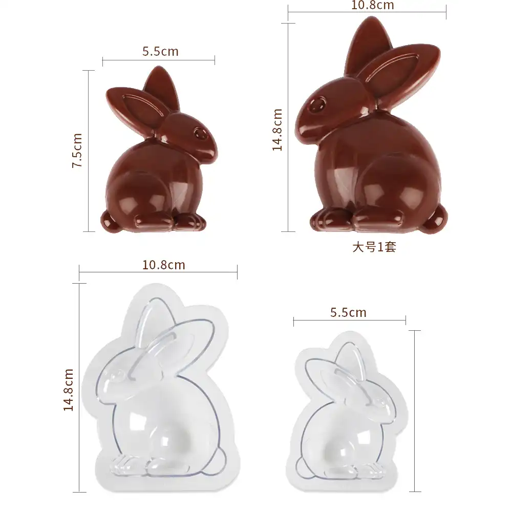 Moule A Chocolat Lapin De Paques 3d Mignon Moule A Bonbons En Plastique Moule A Pate De Sucre Outils De Decoration De Gateau Bricolage Outil De Cuisson A Domicile Aliexpress