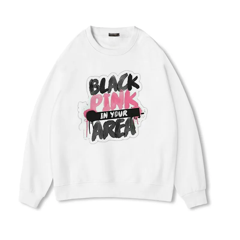 Blackpink толстовка без капюшона для женщин хип хоп 2018, новая мода высокое качество толстовки и кофты известный Лиза Kpop одежда