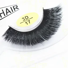 Натуральные ресницы макияж ручной работы Толстые Поддельные макияж красоты Накладные ресницы настоящие сибирские 3D накладные ресницы, норка 3D-17