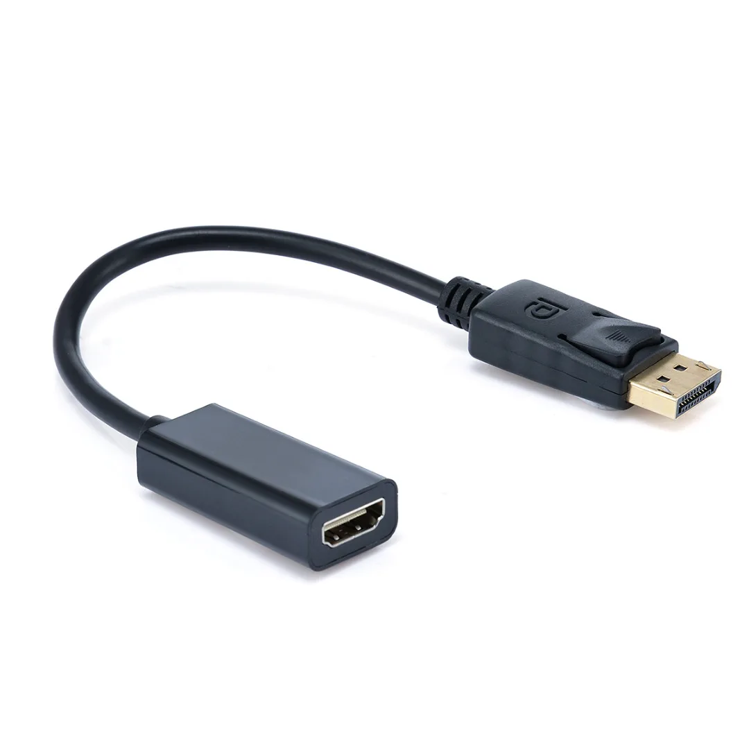 Mayitr 1pc 20cm 1080p High Quality Display Port to HDMI Cable Pro DP Male to HDMI Female Converter Cable for Lenovo Laptop TV