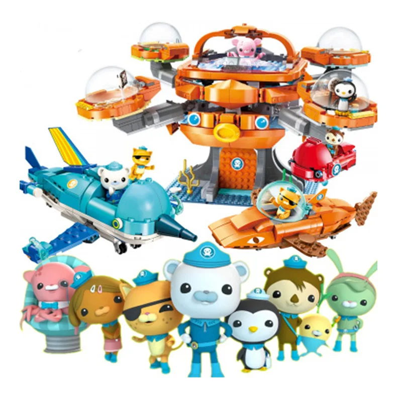 Submarine-Small-Column-Series-DIY-Model-Building-Blocks-Toy-Octopus-Fort-For-Kids-Birthday-Gifts-Toys