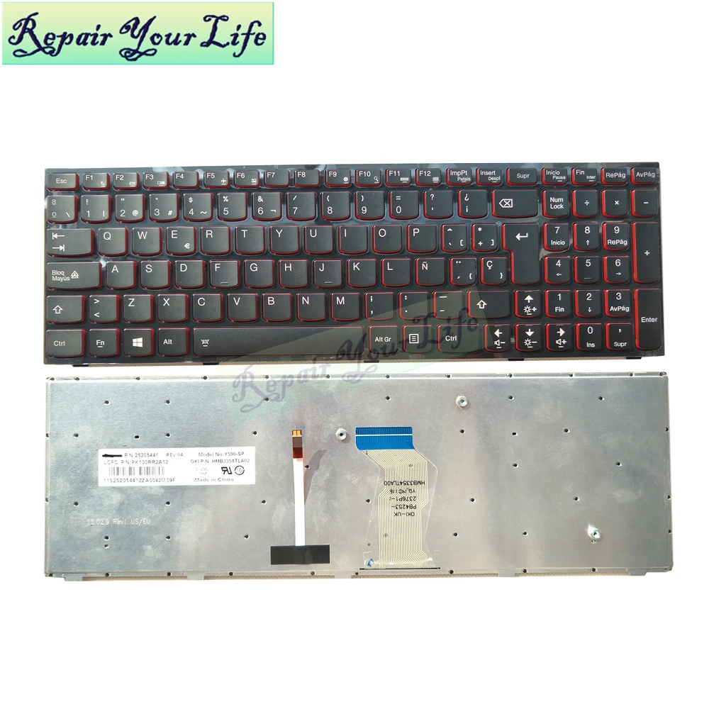 Repair You Life Y510 Y500S Spanish laptop keyboard for Lenovo Ideapad Y510P SP with backlit 100% new original | Компьютеры и офис