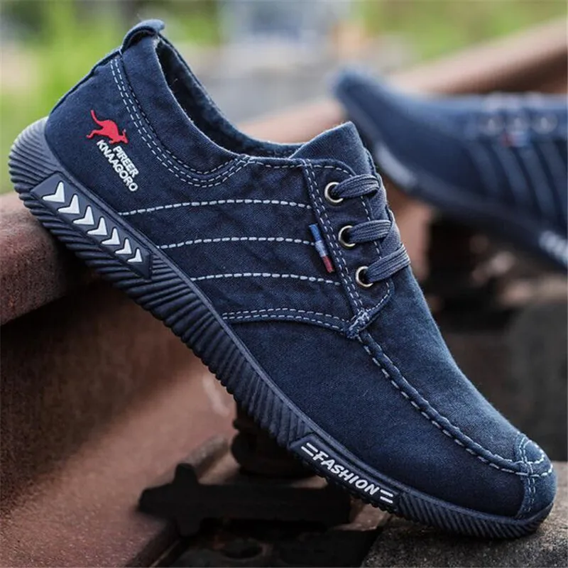 

New cloth shoes non-slip male students with casual stripes men's canvas shoes deodorant breathable men's shoes tide shoes