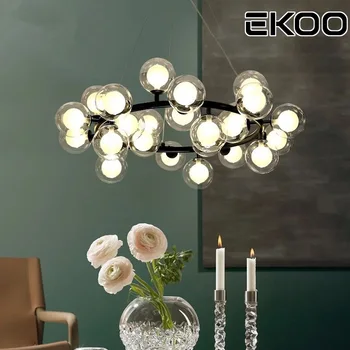 

EKOO modern G4 LED art chandelier living Room Lobby Ambient Home Light XW12