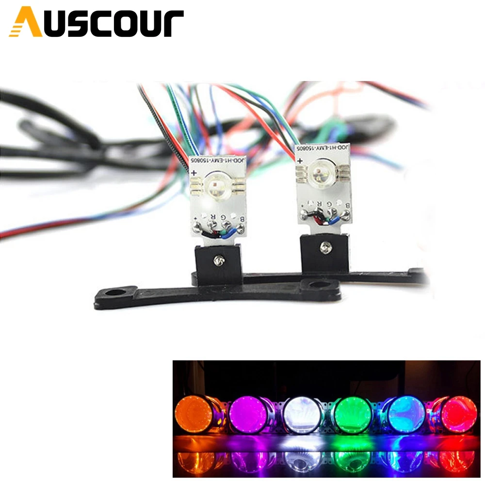 Светодиодные фары Devil Demon Eyes 2 шт. RGB для универсального автомобиля мотоцикла 5 WST