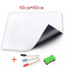 40 см x 60 см магнитная доска для холодильника, стикер для кухни, коврик для сухого стирания, белая доска, виниловый маркер, ластик, гибкий